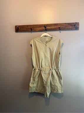CALIA by Carrie Underwood Olive Green Zip-Front Romper